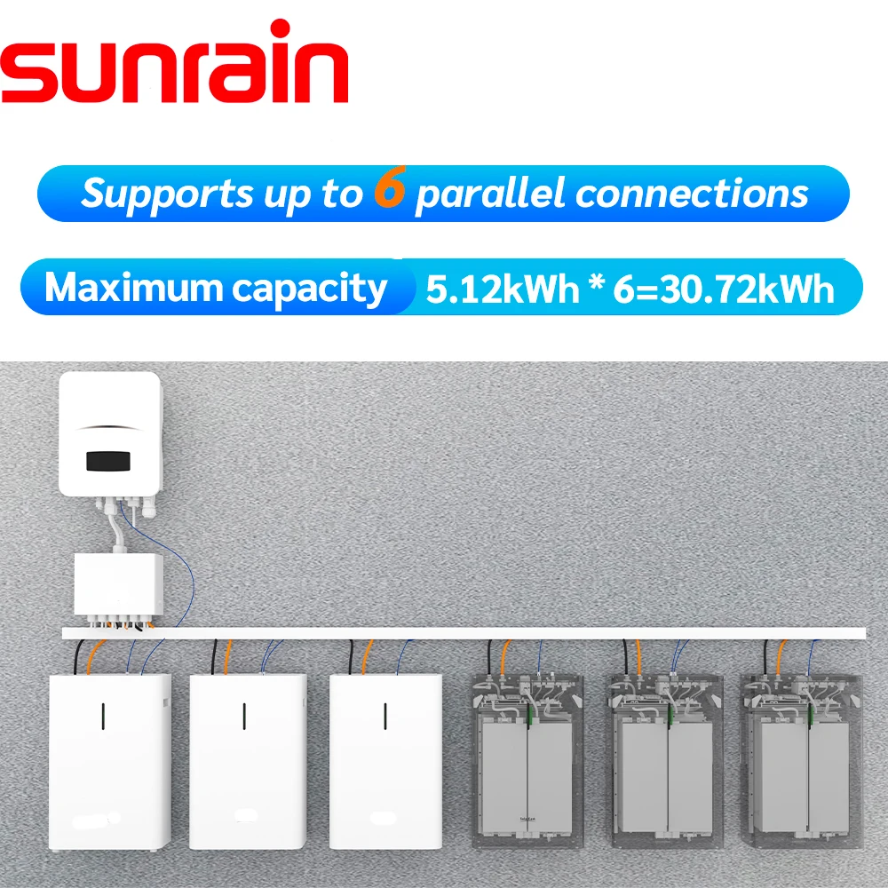 Off Grid Solar Lifepo4 Lithium ion Phosphate 5 kWh 48V 100Ah Wall Mounted Battery Pack Energy Storage Battery for Home