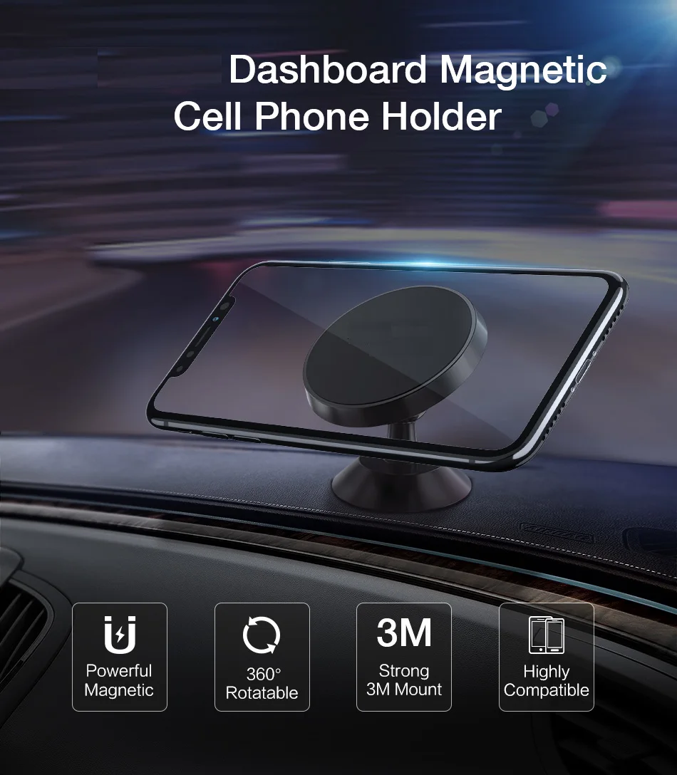 DMG CN Cell Mobile Phone Support Dashboard GPS Universal Magnetic Phone Holder Stand in Car Magnet Air Vent