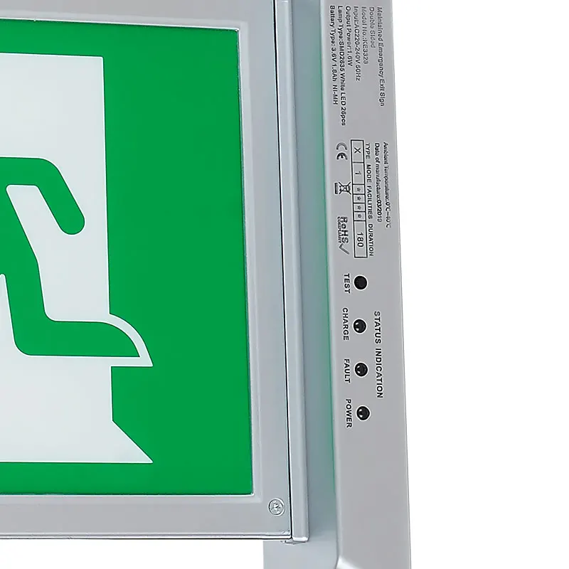 2022 Kejie Tuv Double Side End-Mounted Led Emergency Exit Sign Light