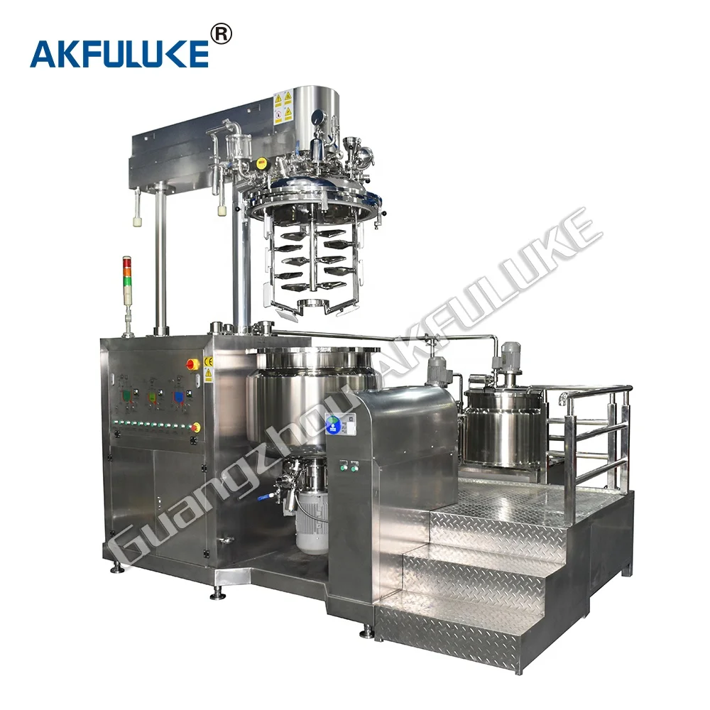 2024 Cream Vacuum Homogenizing Emulsifier Homogenizer Emulsifying Mixing Machine Tooth Paste Making Machine