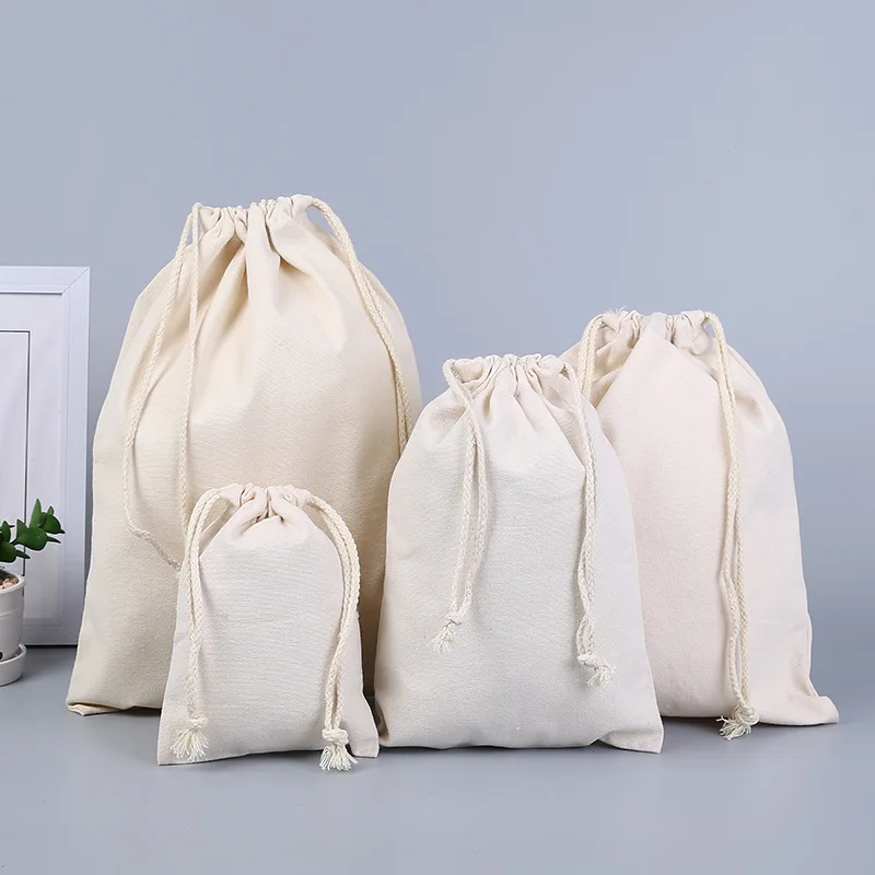 Women Cotton Fabric Shoulder Bag Simple Eco Canvas Bag Soft Handbag Solid Casual Tote Female Environmental Reusable Shopping Bag