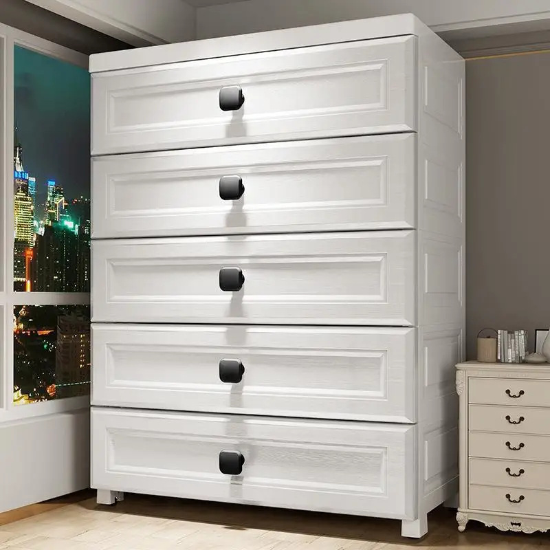 New style European Style Luxury Baby Plastic Cabinets 5 Drawers Wardrobe