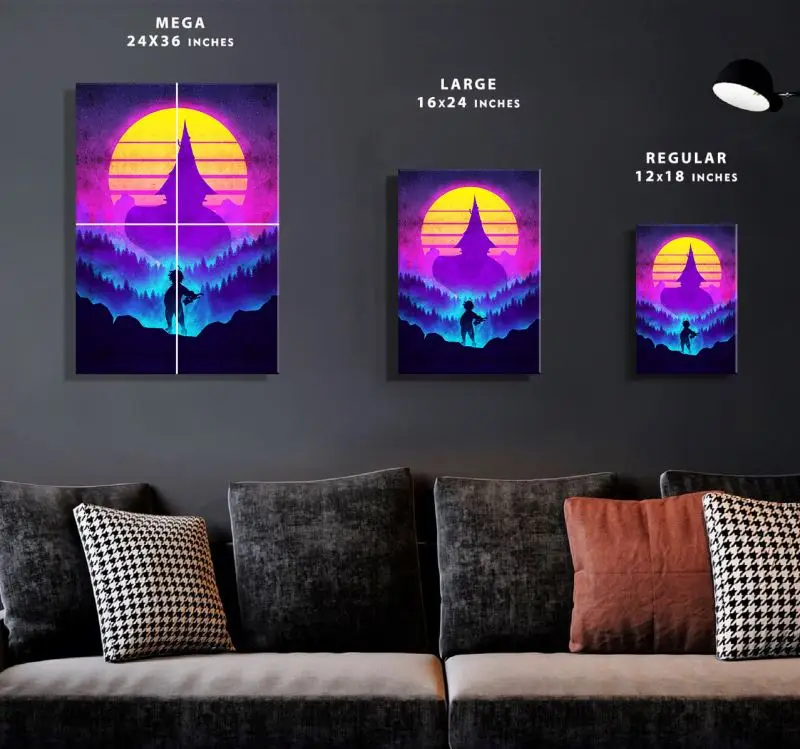 Japanese anime acrylic arts neon print posters anime art painting decor paintings and wall arts