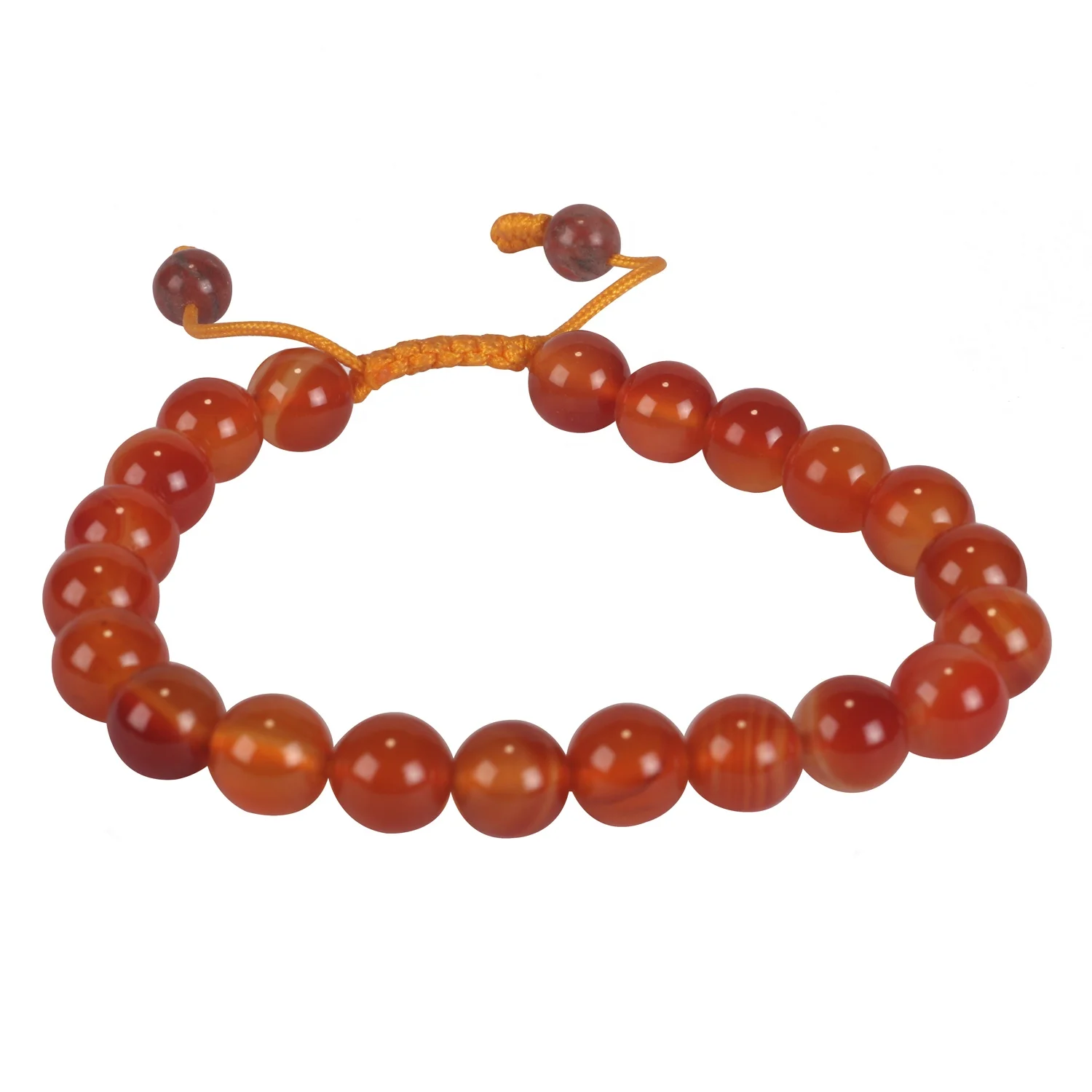 Carnelian Red Agate Gemstone Stones Beaded Bracelets - Natural Crystal Energy Stone Healing Round Bracelet Bangle Bracelet