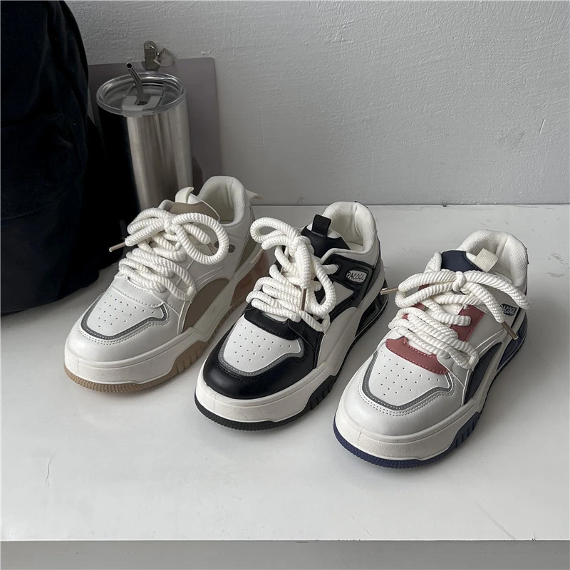 Popular Design Skateboard Sneakers Flat Sole Support Sneaker  Women Casual Shoes