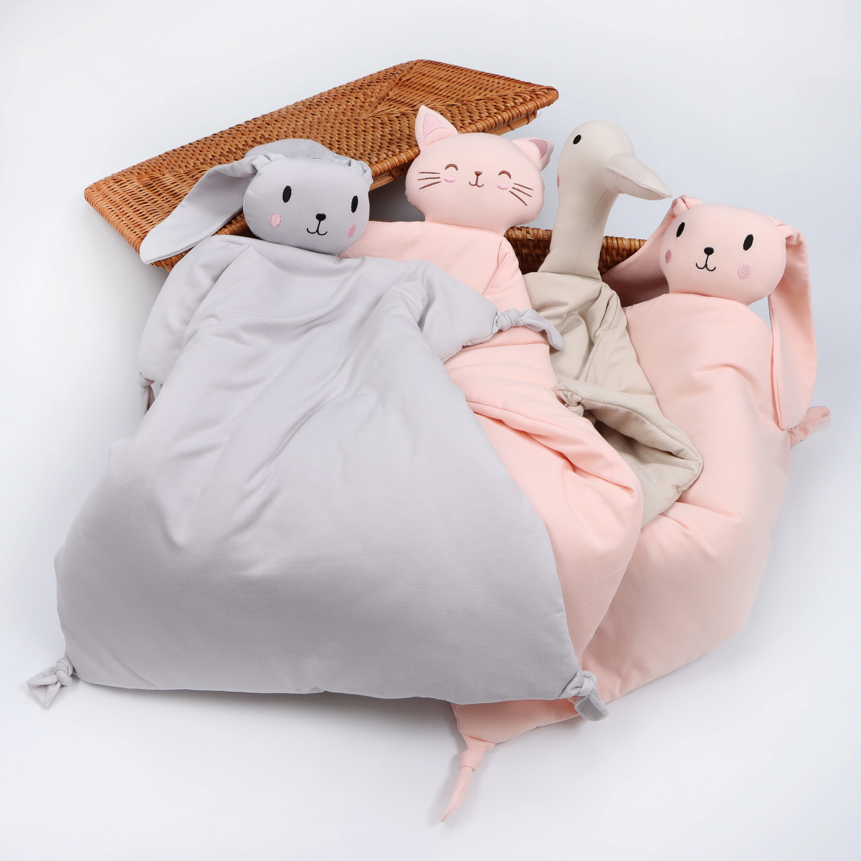 Newborn baby toys animal covers bamboo fiber organic cotton baby covers sleeping toys for infants and young children Baby clothe