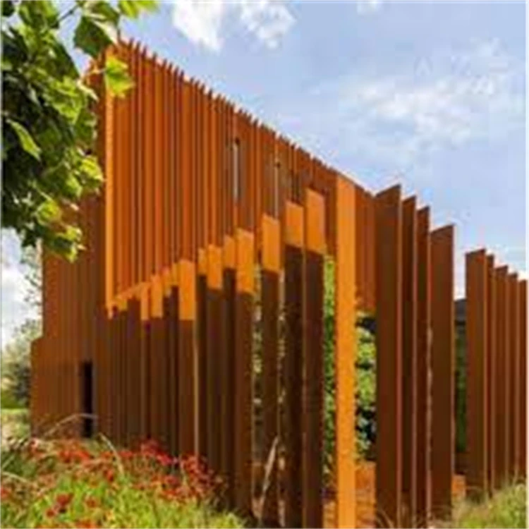 Ржавый цвет corten стальной разделитель для комнаты стальные металлические панели забора садовый забор