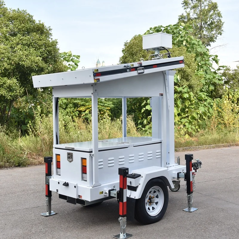 High Quality High Definition Cameras With Mobile Solar Surveillance Trailer