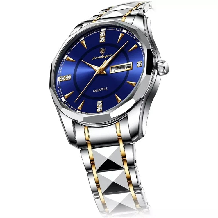New Fashion Stainless Steel Luxury Waterproof Men Quartz Wristwatches Relogio Masculino montres reloj poedagar watch