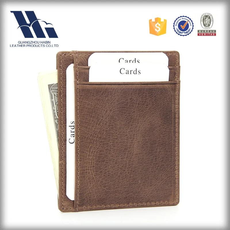 Rfid Blocking Leather Smart Wallet Guangzhou Factory Wholesale Price