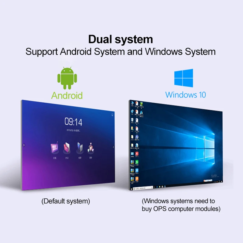 75 Inch Dled Display 4K Video Wall Screen Support Network Sharing 8 Array Microphones All In One Conference Machine