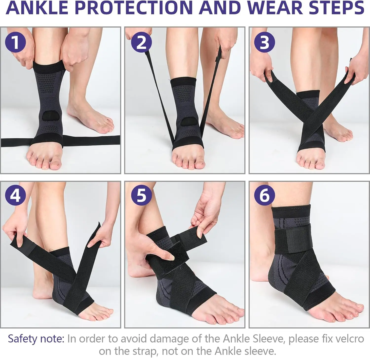 Ankle Support For Men Ankle Brace With Adjustable Strap For Fasciitis Relief Sprained