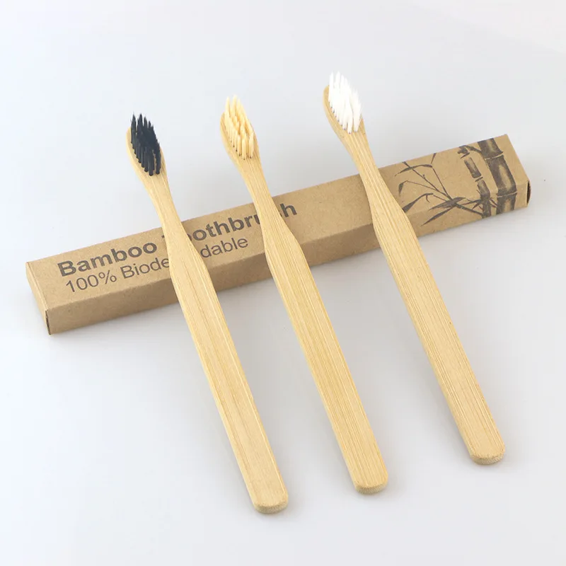Natural Eco Friendly Biodegradable Disposable Customized Packing and Logo OEM Soft Charcoal Bristle Hotel Bamboo Toothbrush