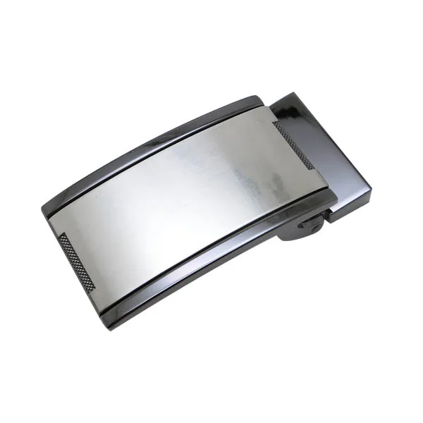 Factory High-End Simple Design Custom LOGO Plate Buckle With Clip For Genuine Leather Belt Strap No Screw Good Polish Buckles