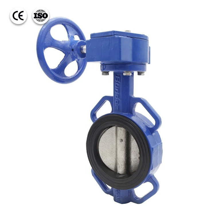 Bundor 8 дюймов pn10 клапан-бабочка с ползячей передачи актюатор ручной Дроссельный клапан