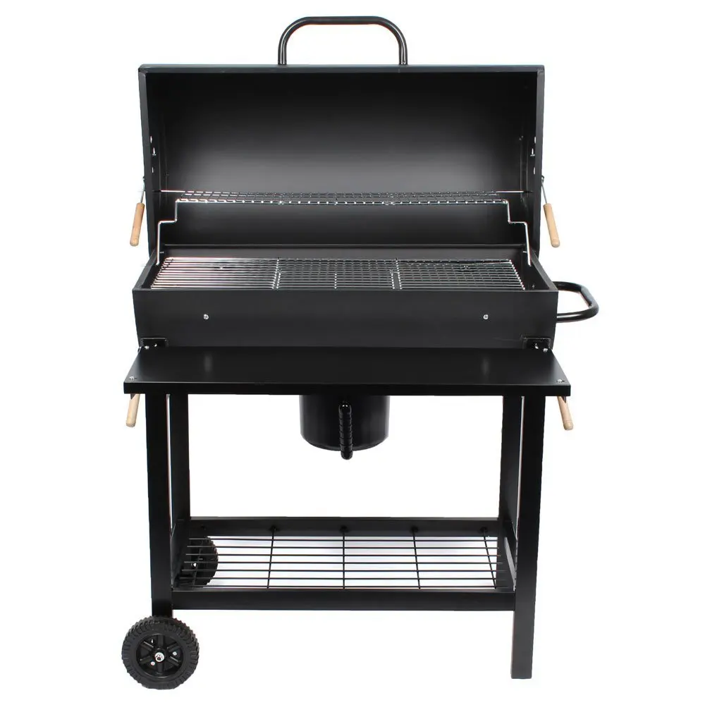 BSCI Patio Barrel Garden Smoker Grill Outdoor BBQ Charcoal
