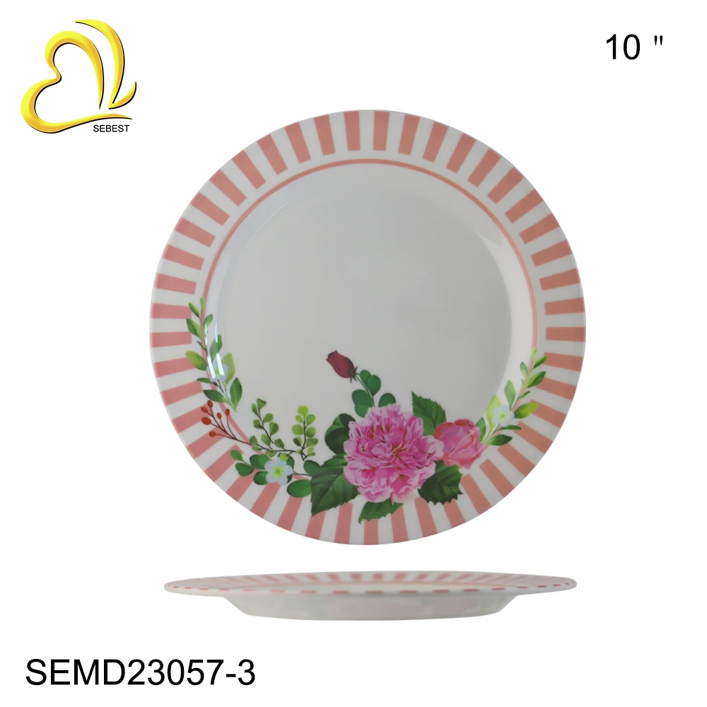 SEBEST Wholesale Custom Reusable melamine plate bowl and cup melamine tableware set