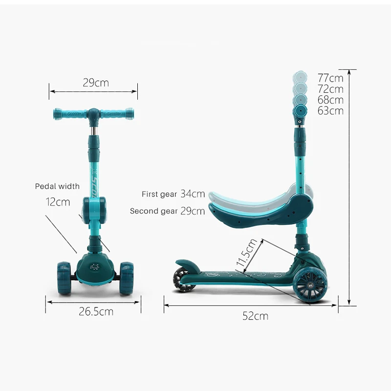 Factory Scooter Kids 2 in 1 Travel Fashionable for Folding
