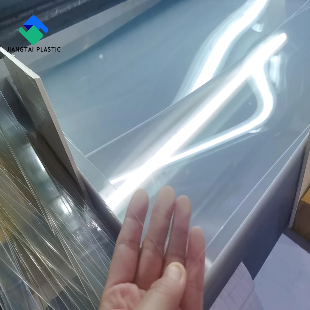 Jiangtai Plastic Hot Sale Customized Size Clear Plastic PVC Rigid Film 0.5mm 1mm Thick Transparent PVC Rigid Sheet