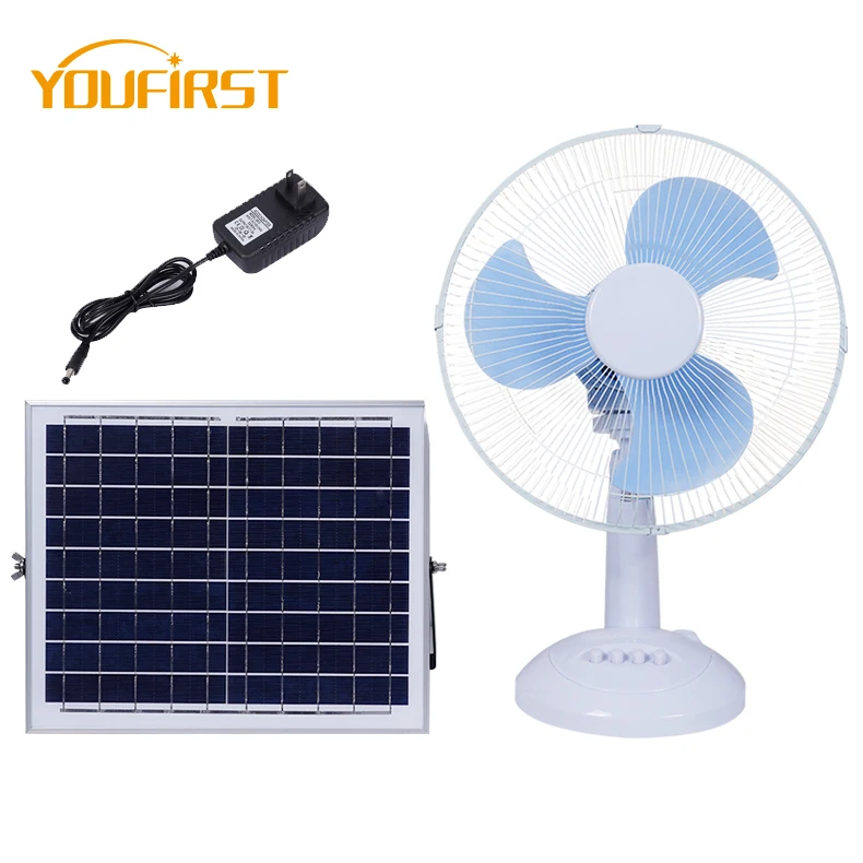 Energy Saving Cheap Home With Lithium Battery Plastic Standing Outdoor Air Cooler Remote Control Small Table Solar Desk Fan