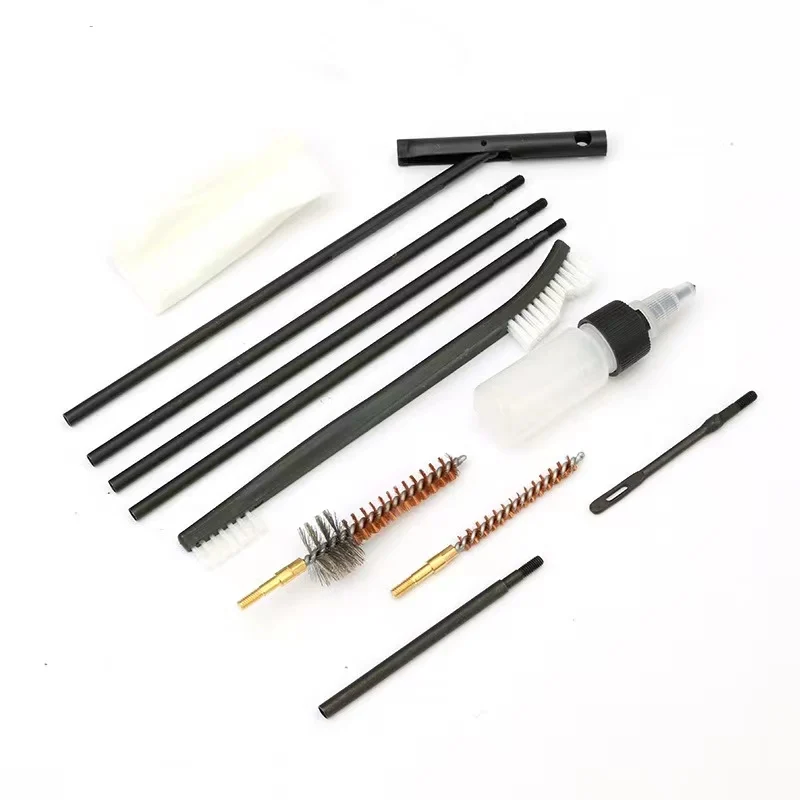 JK-QJ-001 Factory Hunting Accessories Gun Cleaner Cleaning Brush Portable Pouch Gun Cleaning Kit with Empty Oil Bottle