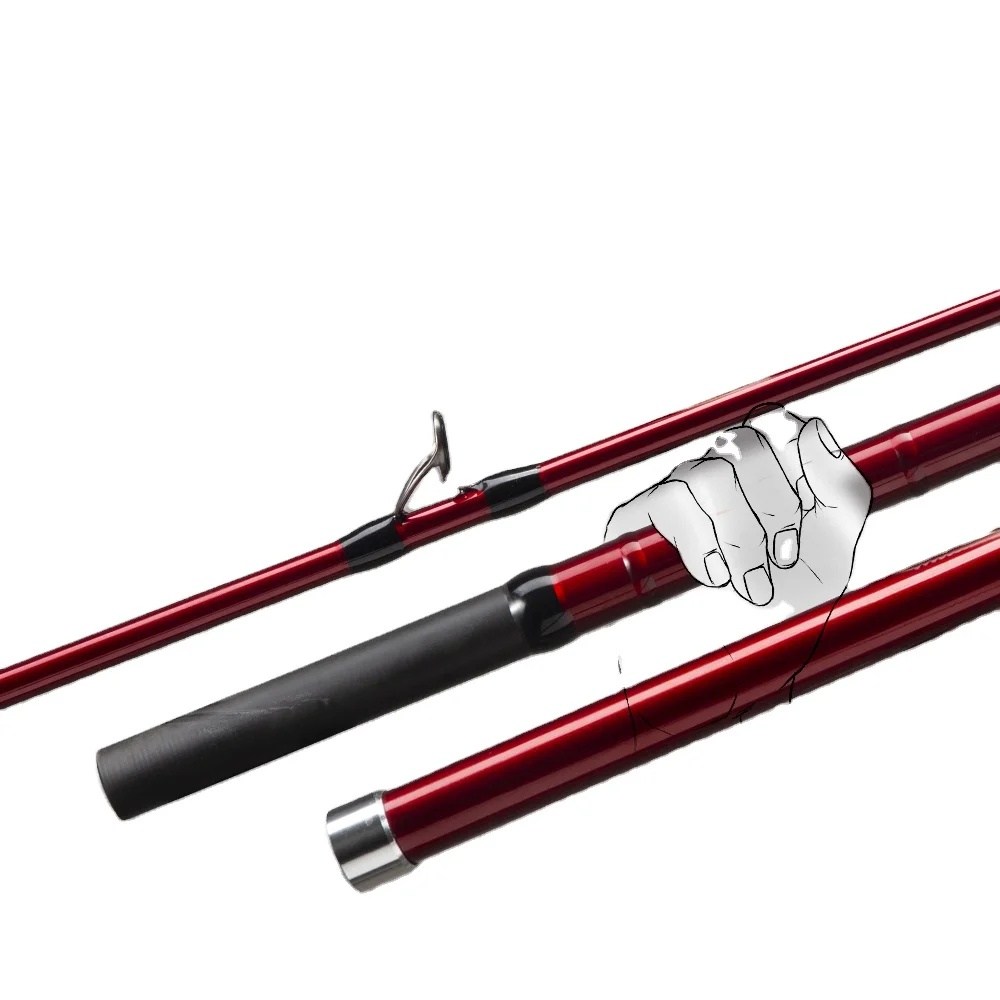 FUJI Accessories wholesale saltwater carbon fiber spinning rods 3 sections 4.25m long casting surf fishing rod