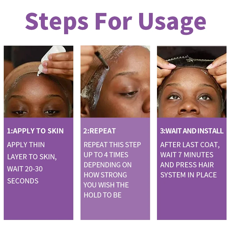 1.3oz Private Label Waterproof Hair Replacement Adhesive Invisible Bonding Glue Extra Control Hold For Poly Lace