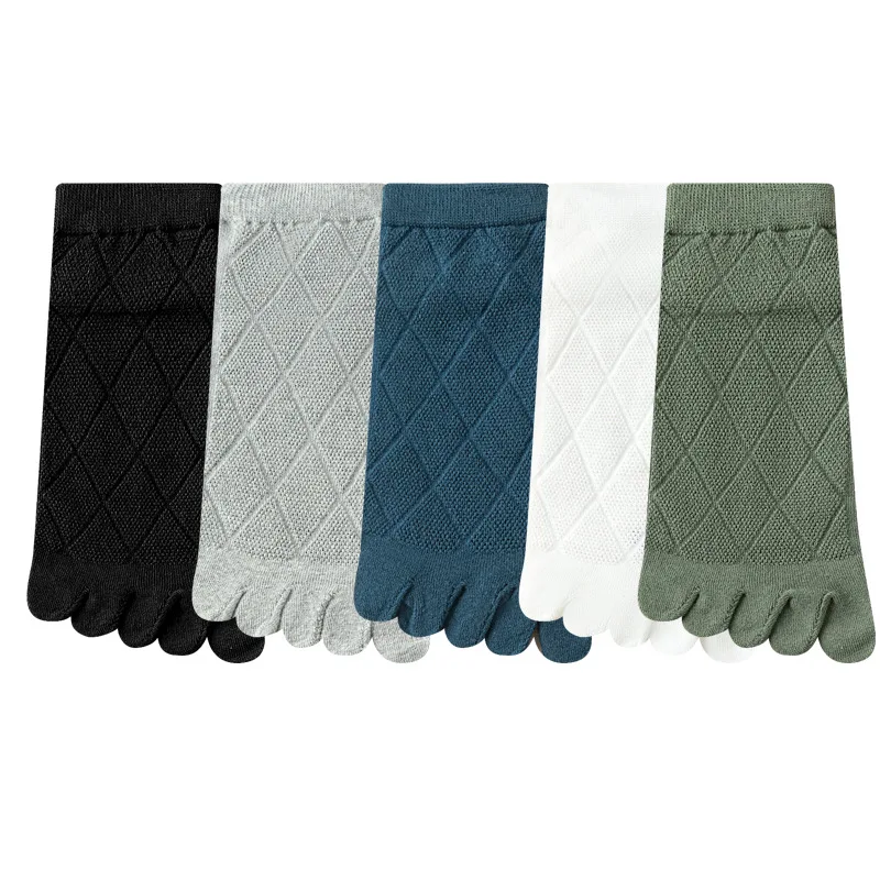 Оптовая продажа, качественные спортивные носки для пилатеса с 5 пальцами и логотипом на заказ