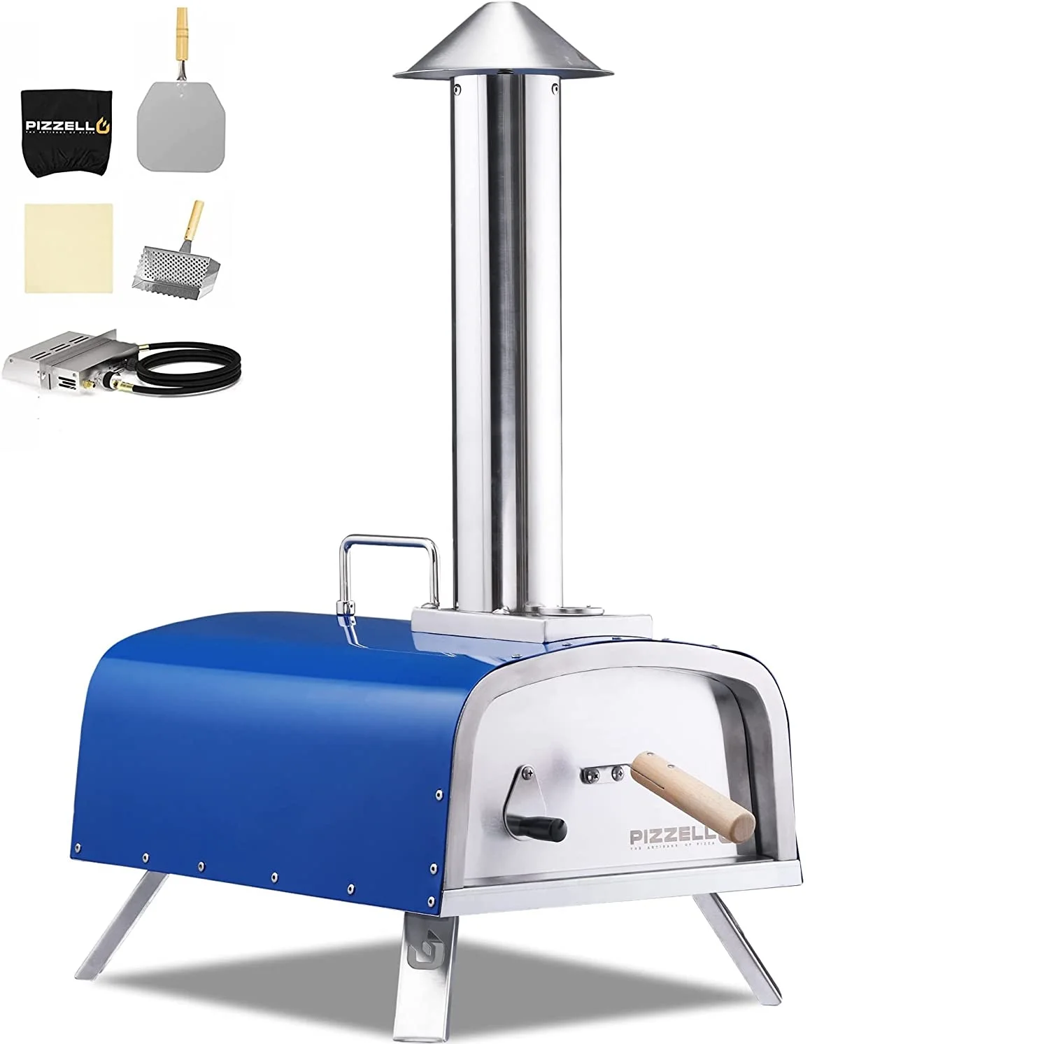 Pizzello 12 portable outdoor multi fuel barbecue has pizza oven gas and wood gas oven for pizza Homemade pizza firewood