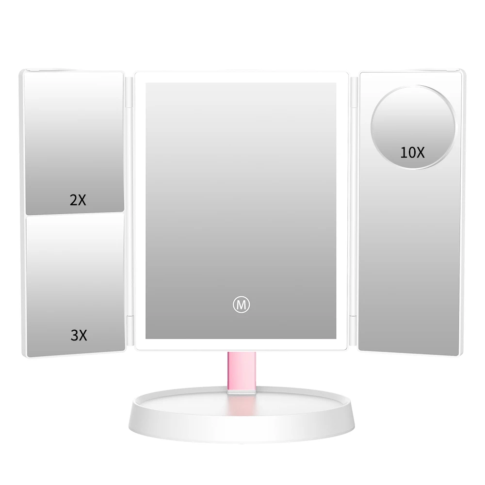 MS-01 фабричное настольное косметическое зеркало с 21 светодиодной подсветкой 180 регулируемое вращение портативное косметическое зеркало для путешествий