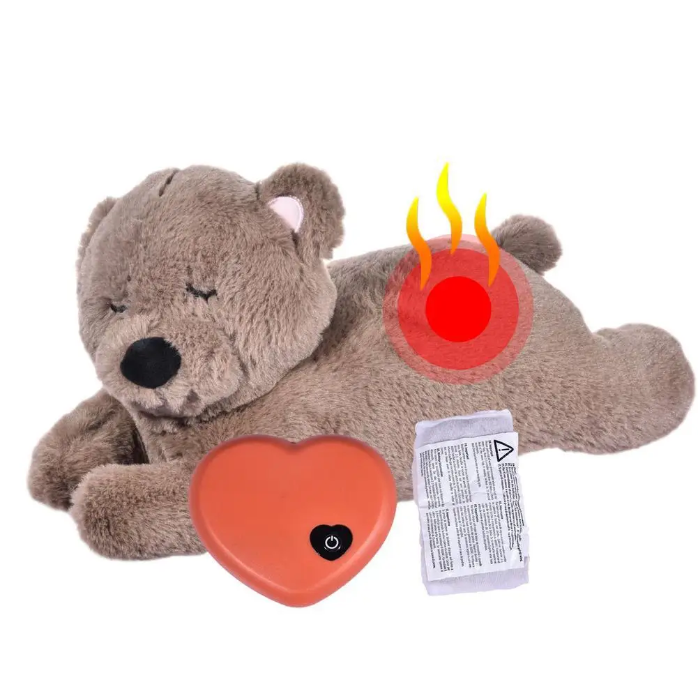 Heartbeat koala bear training toy with heat pack plush pet snuggle comfort anxiety bear relief sleep aid durable chew bear