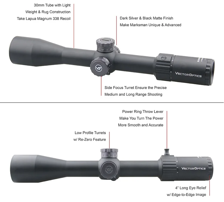  Векторная оптика FFP Marksman 4-16x44 6-24x50 с гарантией лучшей цены американские оптические тактические прицелы прицел для охотничьей