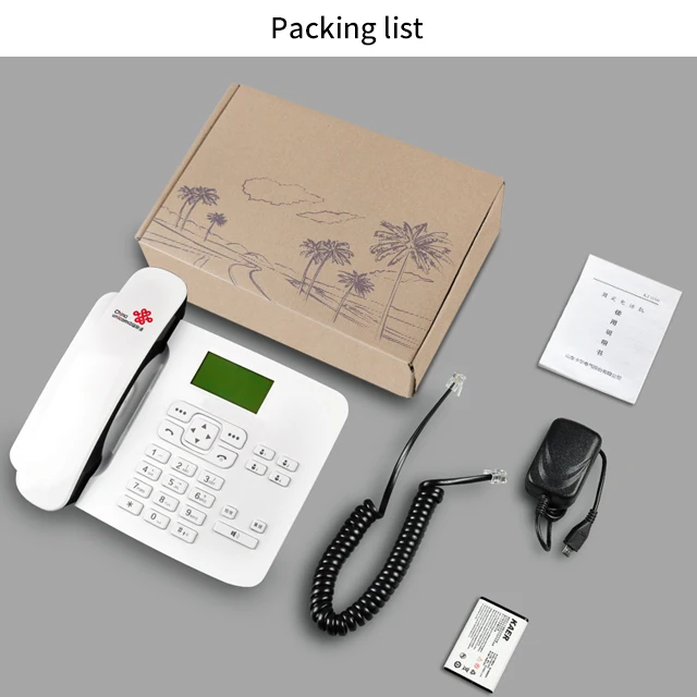 Hot Sales Home Office Use  Sim Card 2G GSM SMS FM Color Screen MP3 Cordless Telephone Fixed Wireless Phone