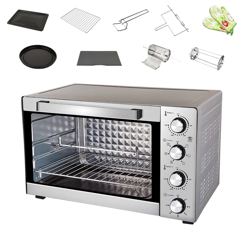 Customizable metal 30L industrial pizza oven with Two Hot Plates