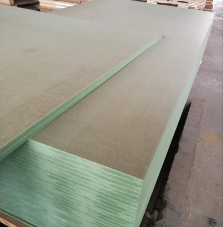 15mm 18mm Moisture Resistant Waterproof Green HMR MDF Board for furniture