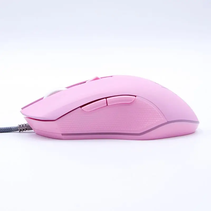 Colorful Optical Gaming Mice Ergonomic USB Wired 6 Buttons for PC Laptop Pink Office Mouse