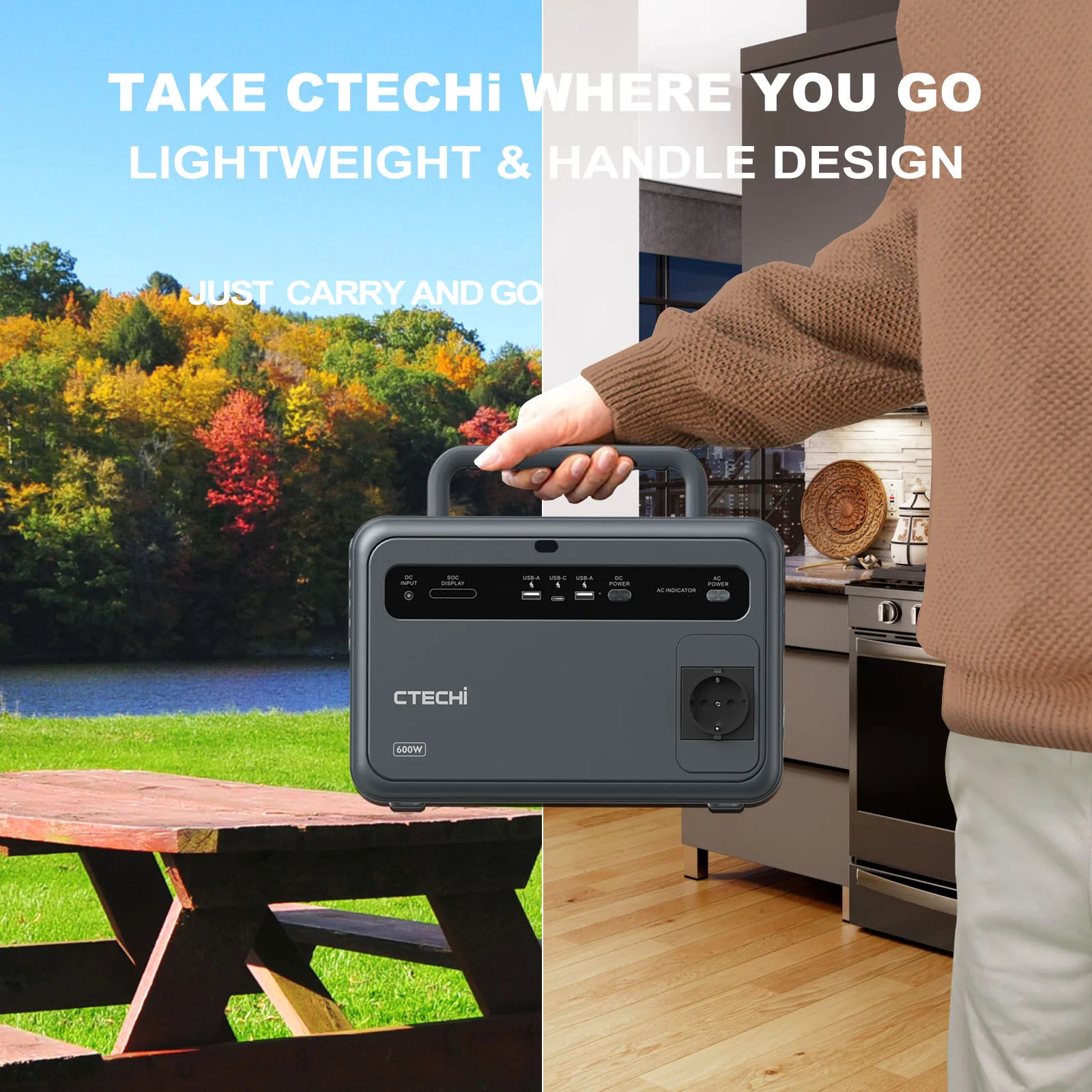 600w multifunctional all in one atmospheric water wind generation system generator solar portable power station