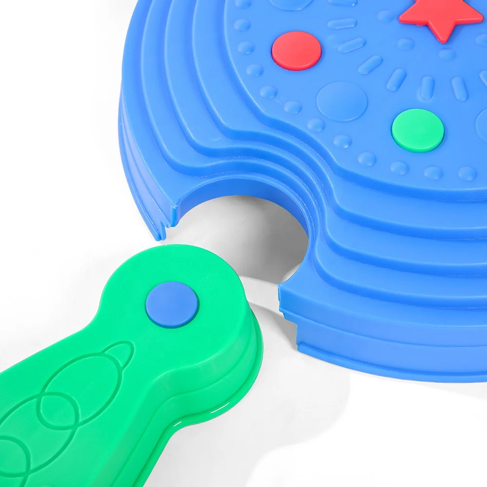 children walking plastic combination play set sensory training balance stepping river stone Kit