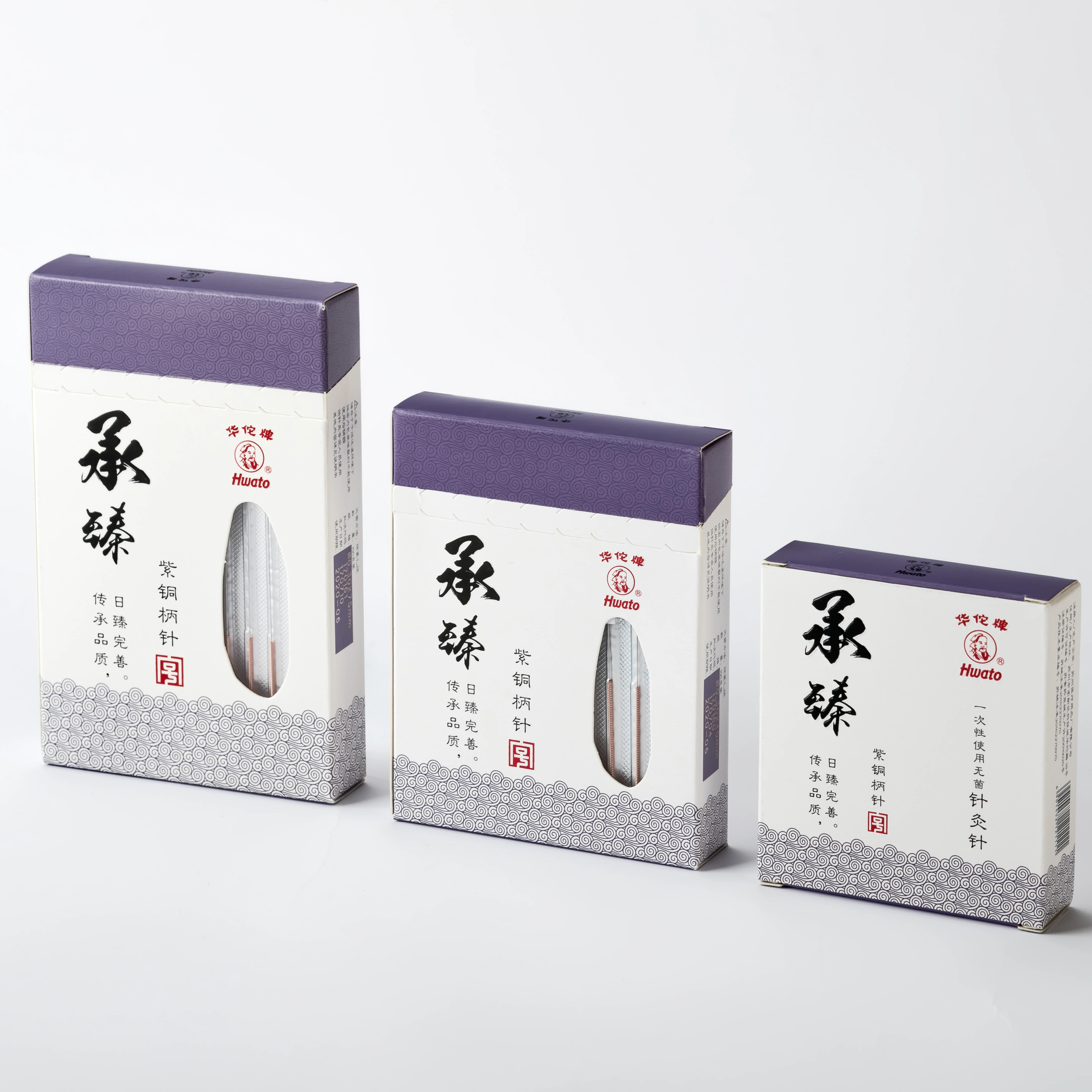 Hwato Brand Disposable Sterile copper handle Aluminum foil packing Acupuncture Needles