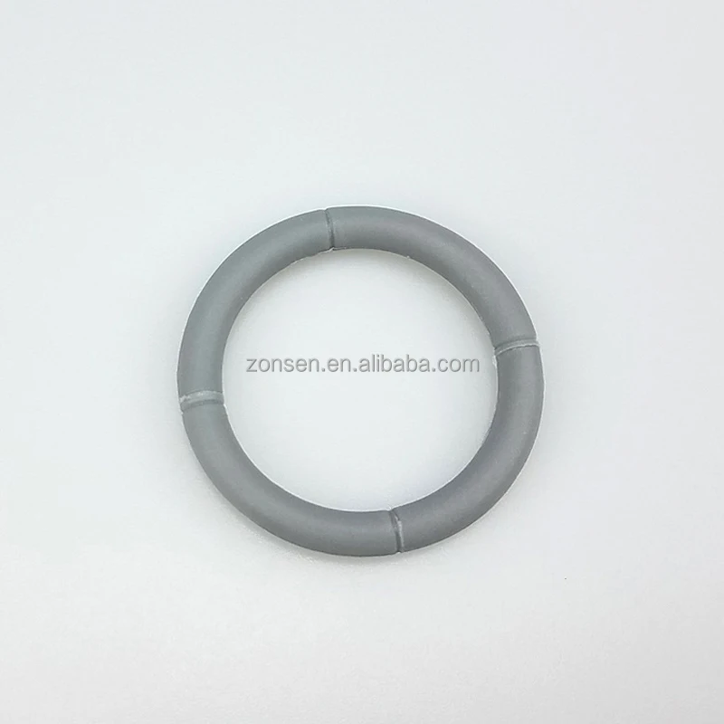 New Adjustable Buckles 15mm 20mm 25mm Steel Metal O Ring With Plastic Coating For Pet Collar Leash Harness