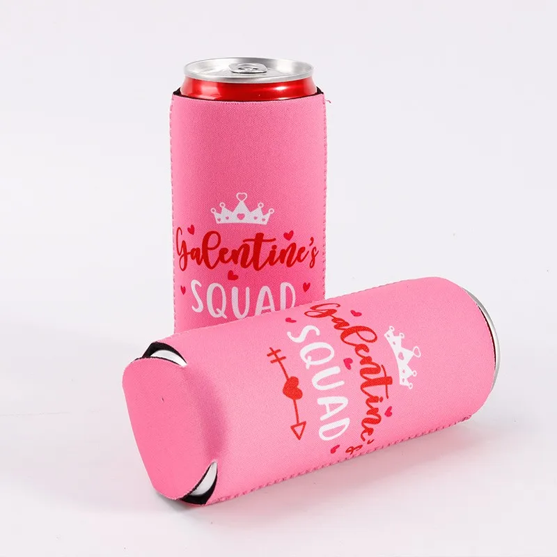 Factory Print Logo  Neoprene Beer Can cooler Holder,Customized Blank Stubby Holder 12oz Sublimation party  Beer Can Cooler
