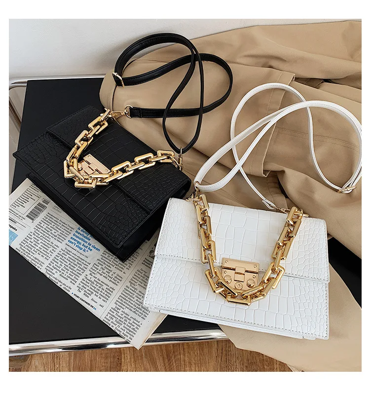 
Factory Wholesale 2021 Multi color Square Purse Golden Chain Shoulder Messenger bag Women handbags 