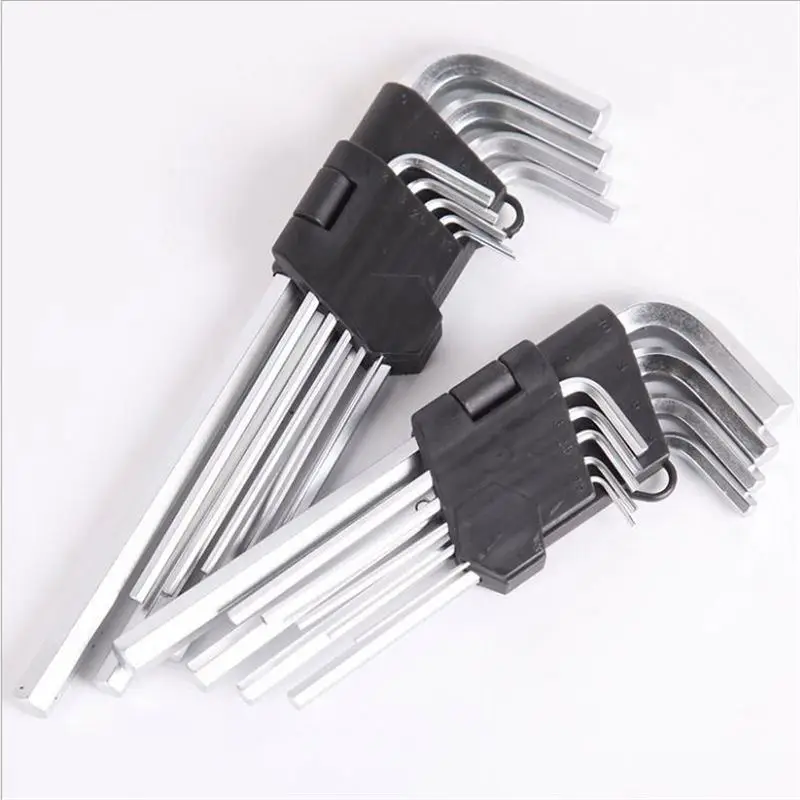 Wholesale 9 PCS Metric L Type Hex Key Set High Quality Allen Key Hex Wrench Hardware Tools G127-1