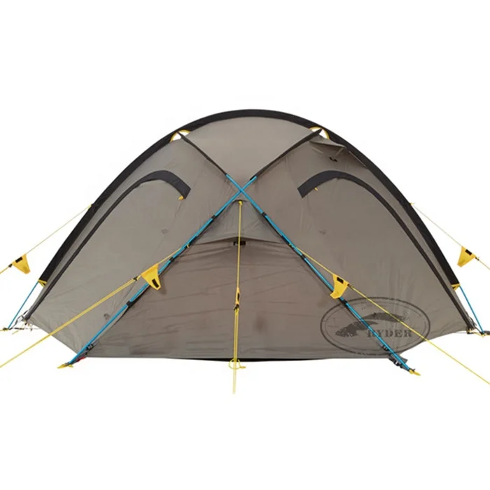 Изготовленный На Заказ маркировки на открытом воздухе водонепроницаемые огнеупорная двухэтажные 3 сезона 2 человека для отдыха палатка лобовое стекло геодезический структуры