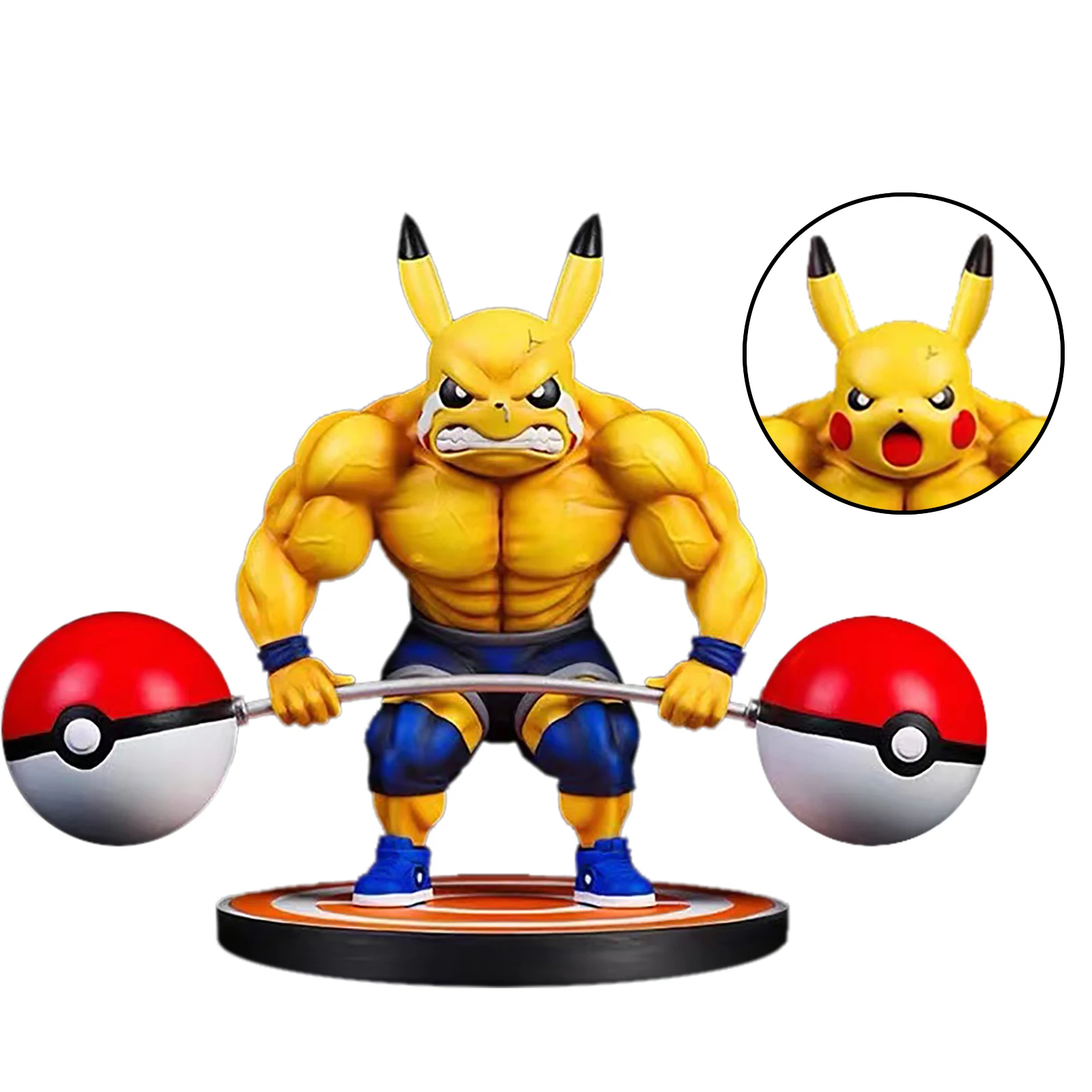 Anime figure toys Two heads P1KACHU Muscle model GK PVC Figures Toys