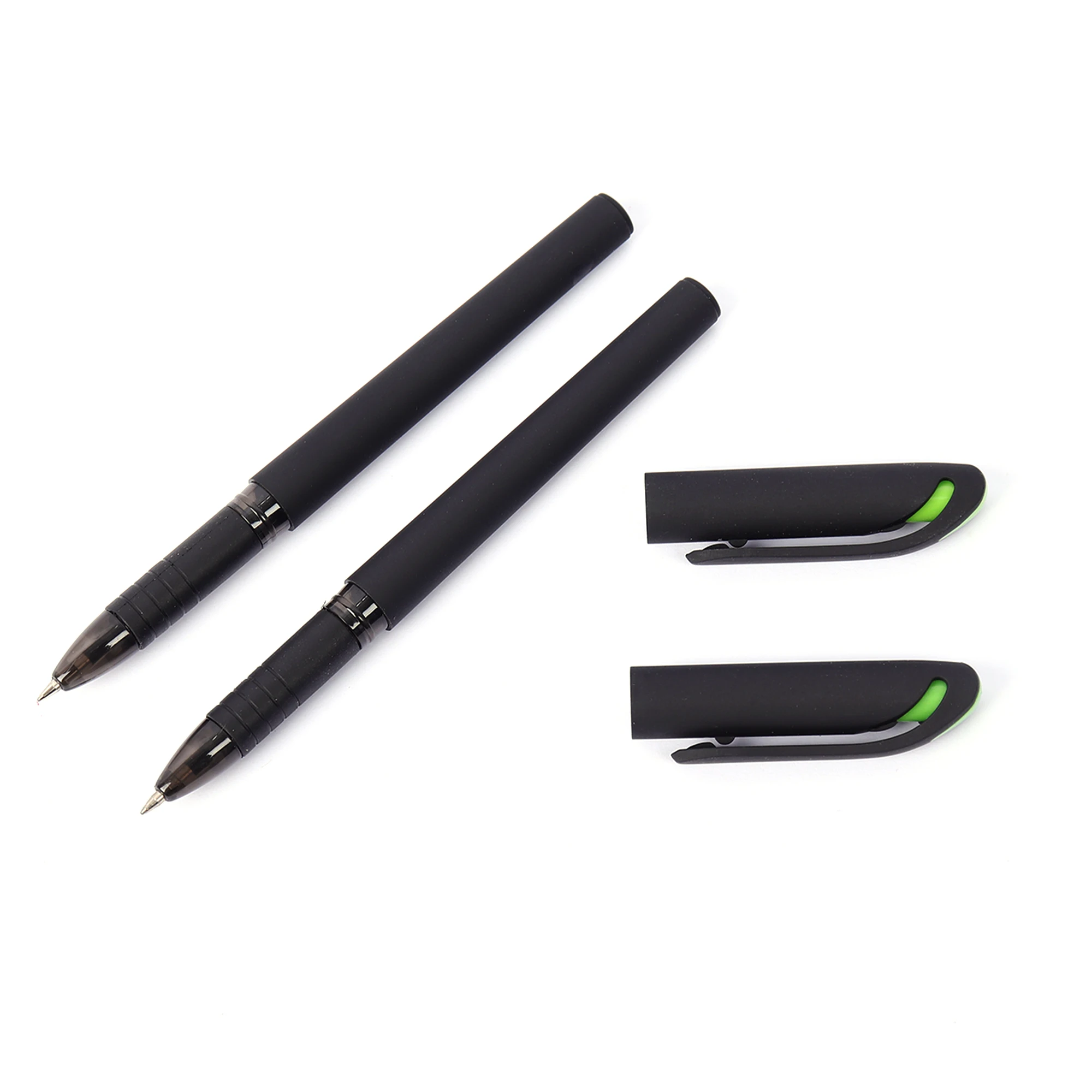 black pens business gift LOGO promotional matte classic gel ink pens advertising solgan pens with personalized logo