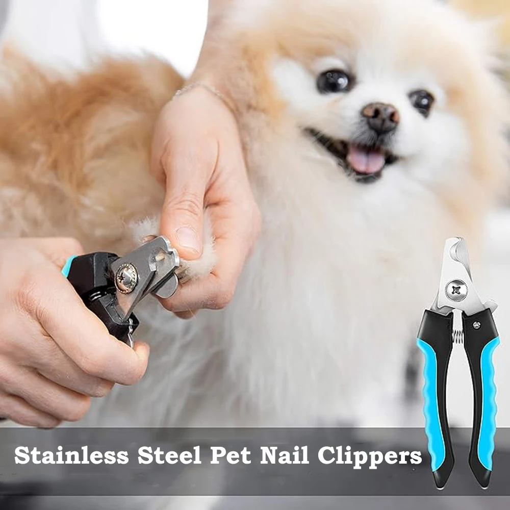 Professional Dog Stainless Steel Sharp Nail Trimmer Upgrade Wide Open Pet Nail Clippers with Safe Lock