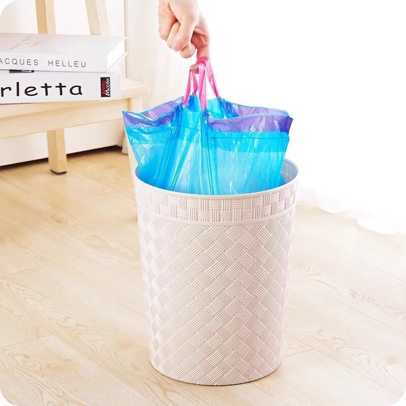 Customizable Size Thickened Flat Mouth Disposable Stand-Up PVC Bag for Household Office Toilet Living Room Coffee Well