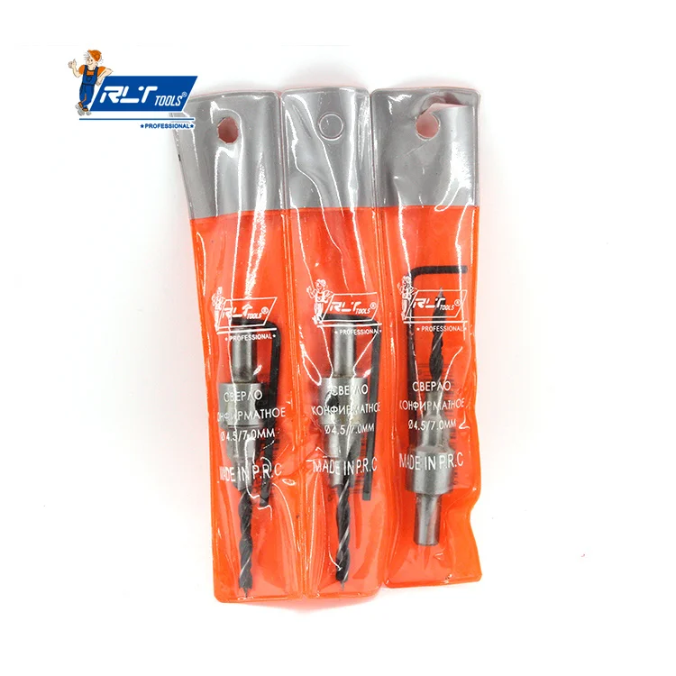Rlt TOOLS RLT Tools HSS Drill Bits Set 3mm-10mm High Speed Steel Wood Drilling Countersink Drill Bit