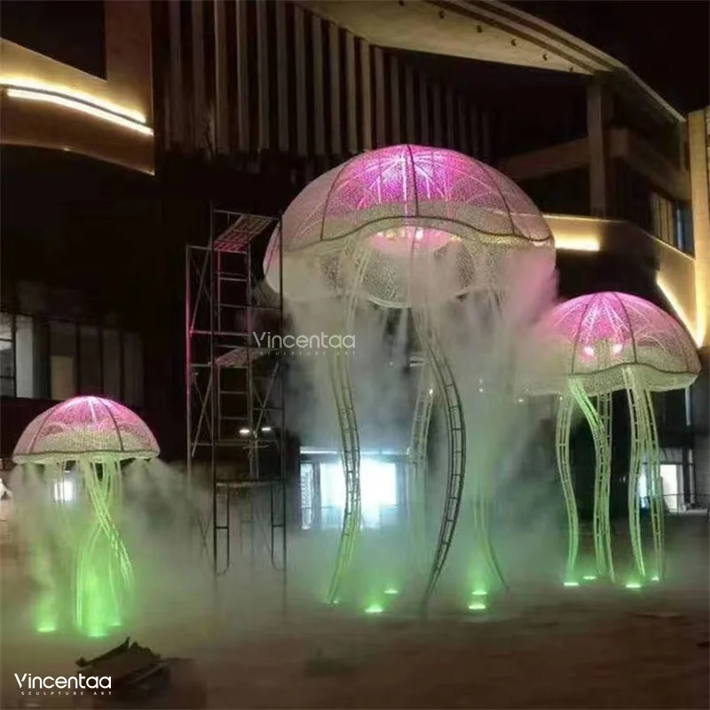 Vincentaa Modern Design Outdoor Custom Large Jellyfish Decorative Sculpture Public Art